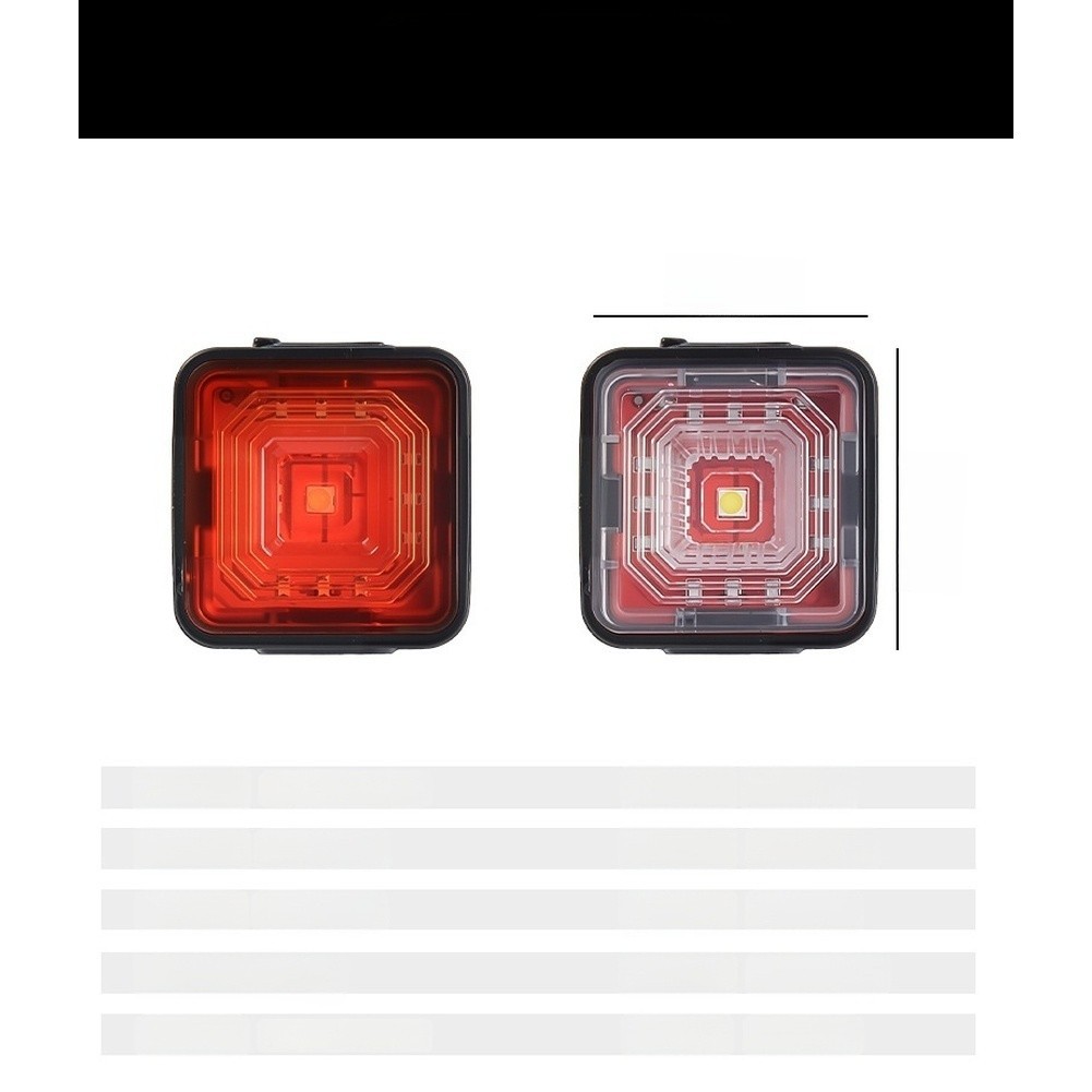 USB Bike Light Set Waterproof Front Rear Light Automatic Braking Sensor
