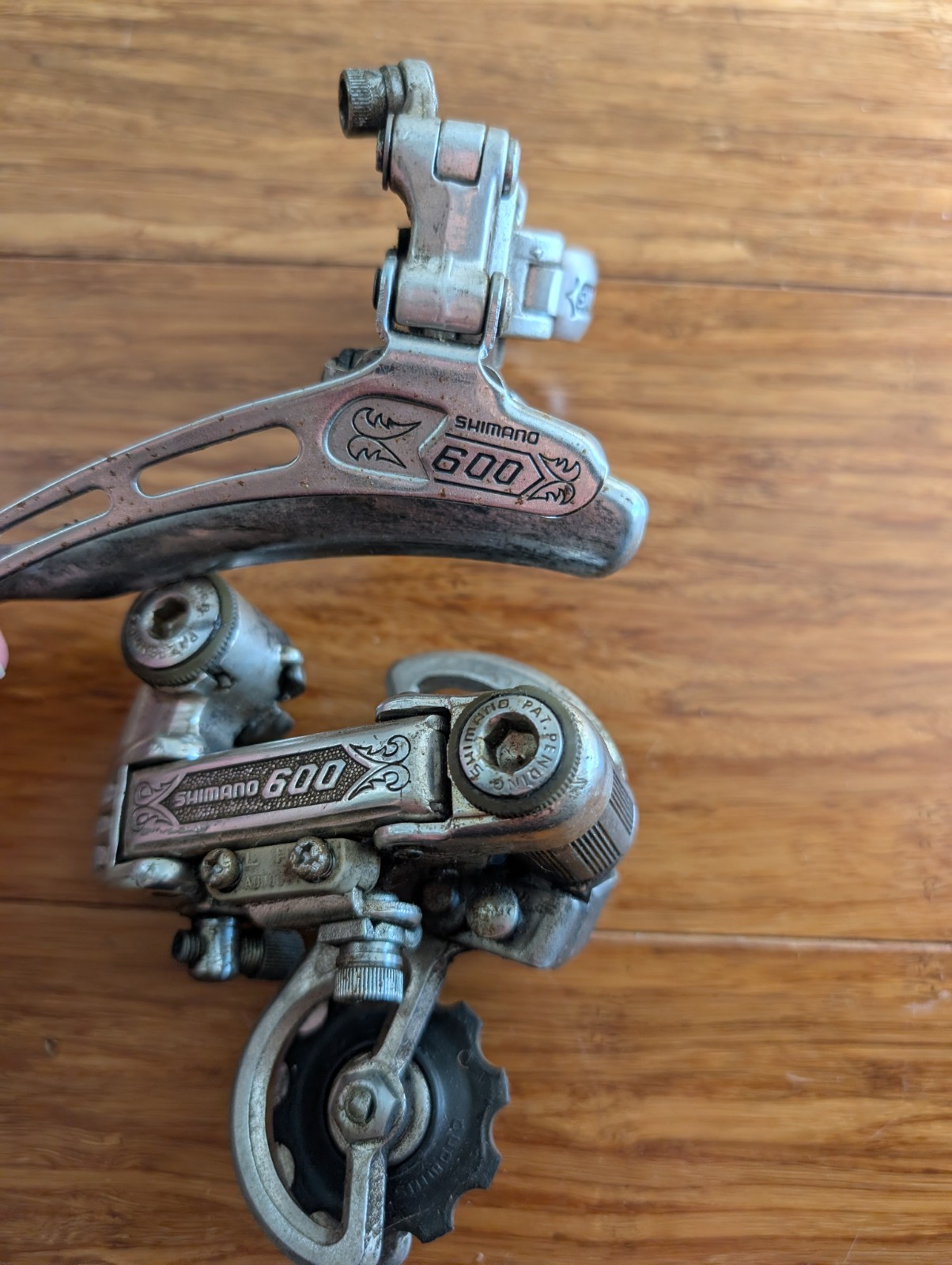 Vintage Shimano 600 Arabesque Front & Rear Derailleurs Vintage Set Working