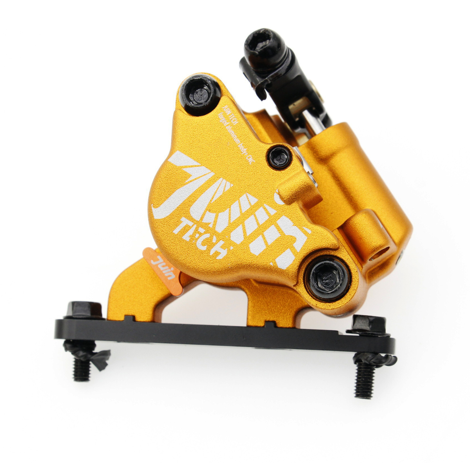 Juin Tech GTF6 Cyclocross Bike 6-Piston Hydraulic Brake Caliper Set Gold