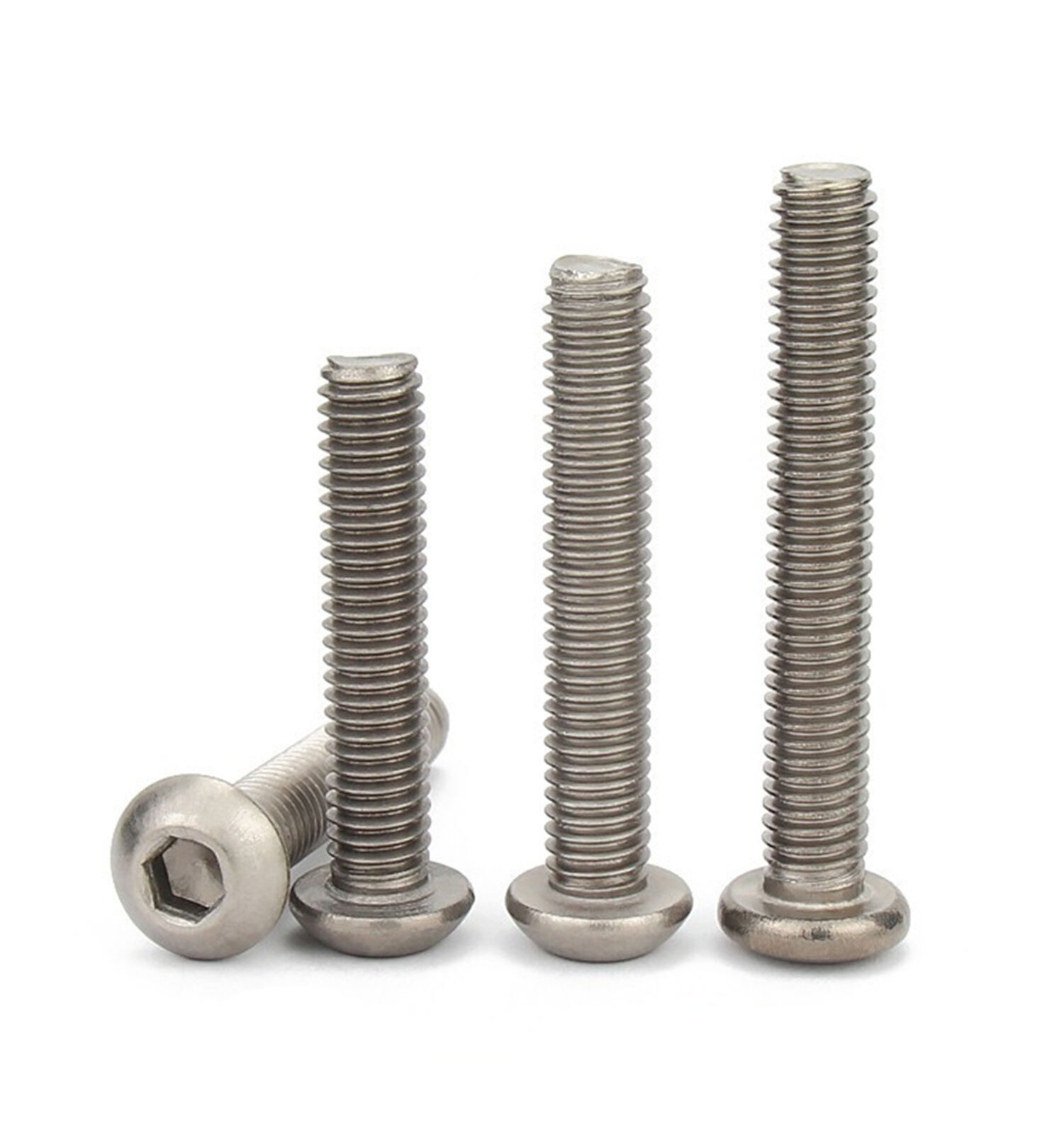 Titanium GR2 ISO7380 Hex Socket Bolts Button Head Screws M2 M2.5 M3 M4 M5 M6
