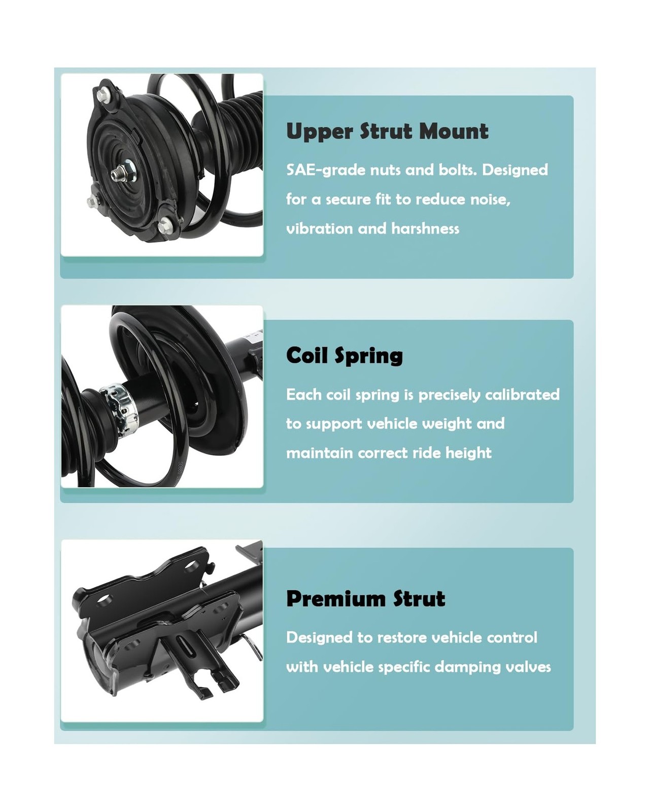 SCITOO Front Pair Strut & Spring Complete Assembly Compatible with 2009-2014 …