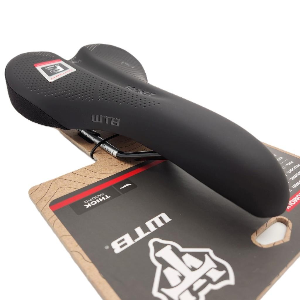 WTB Rocket Medium Bicycle Saddle Unisex Seat Chromoly Rails 142mm x 265mm Black