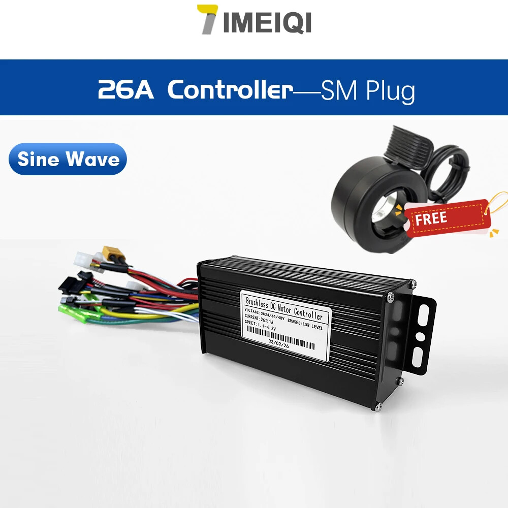 E-bike 3-mode Sine Wave 36V 48V 17A/26A/30A/40A Brushless Motor Controller Kits