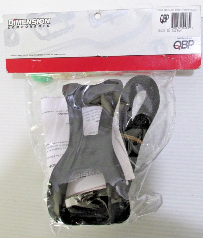 Dimension Toe Clip And Strap Set Large Black TC2032