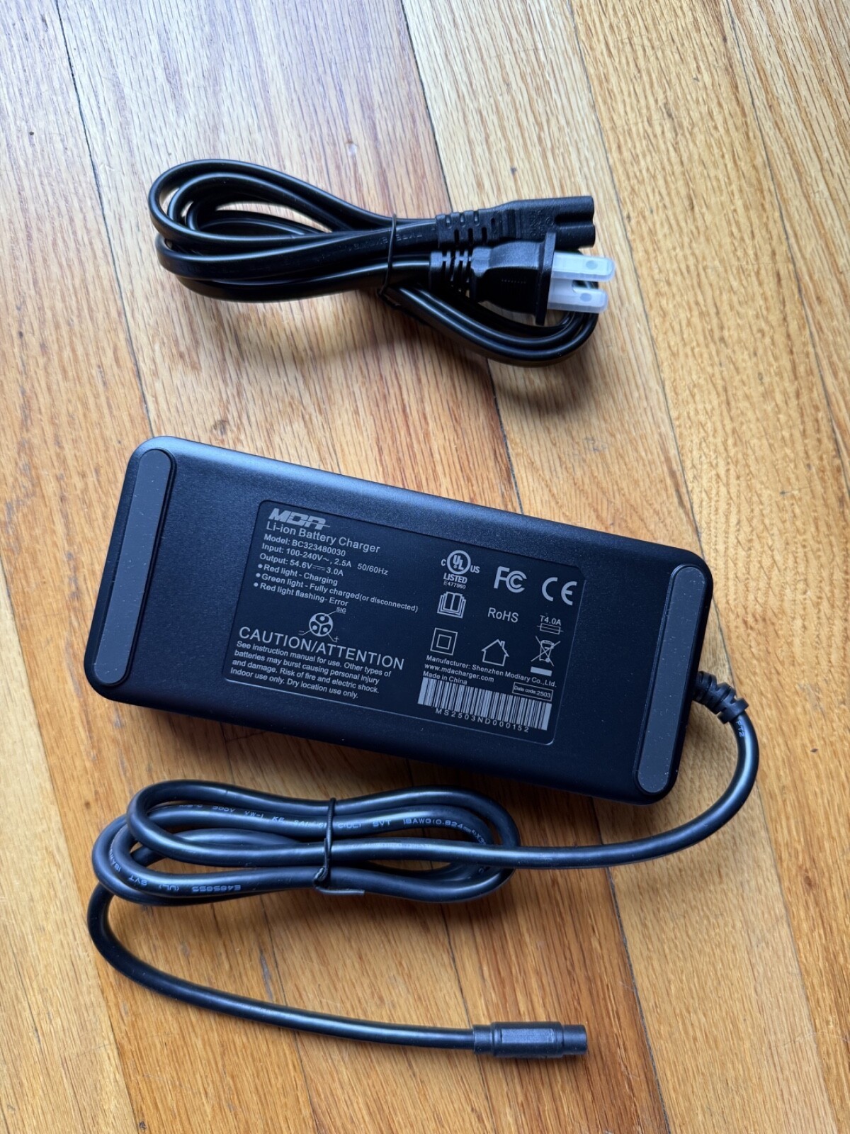 48V Li-ion Battery Charger 54.6V 3A Compatible with Bandit X-Trail Pro UL 62368
