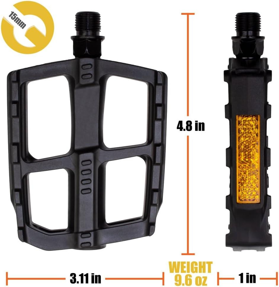 Bike Pedal – Universal Fit Bicycle Pedals 9/16″ Compatible