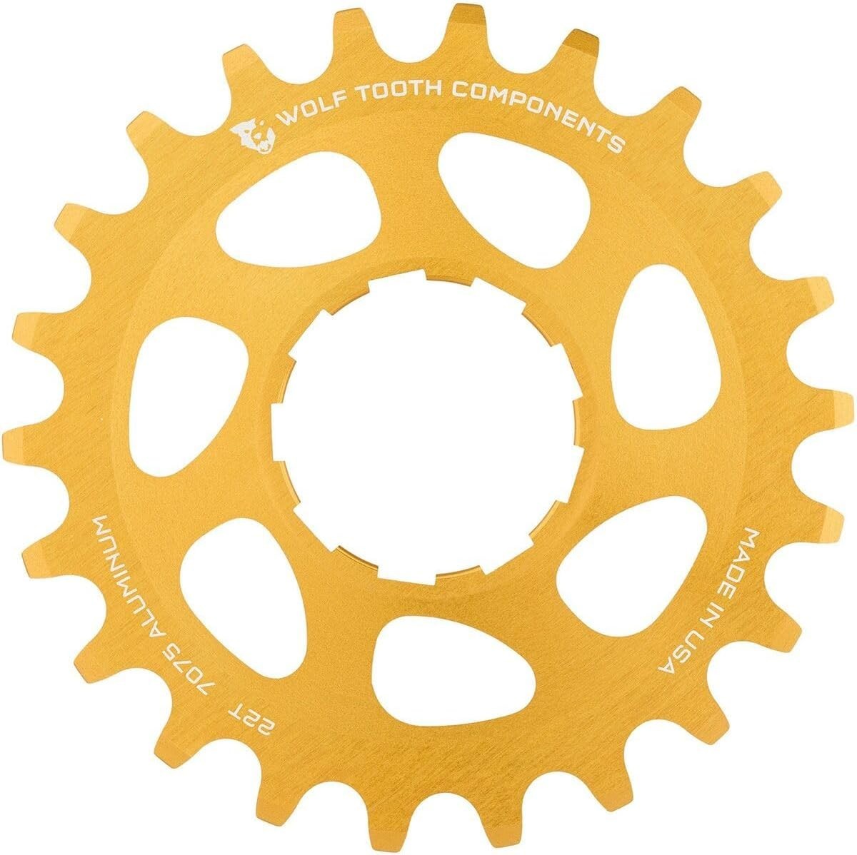 Lightweight Gold Aluminum Single Speed Cog 18t