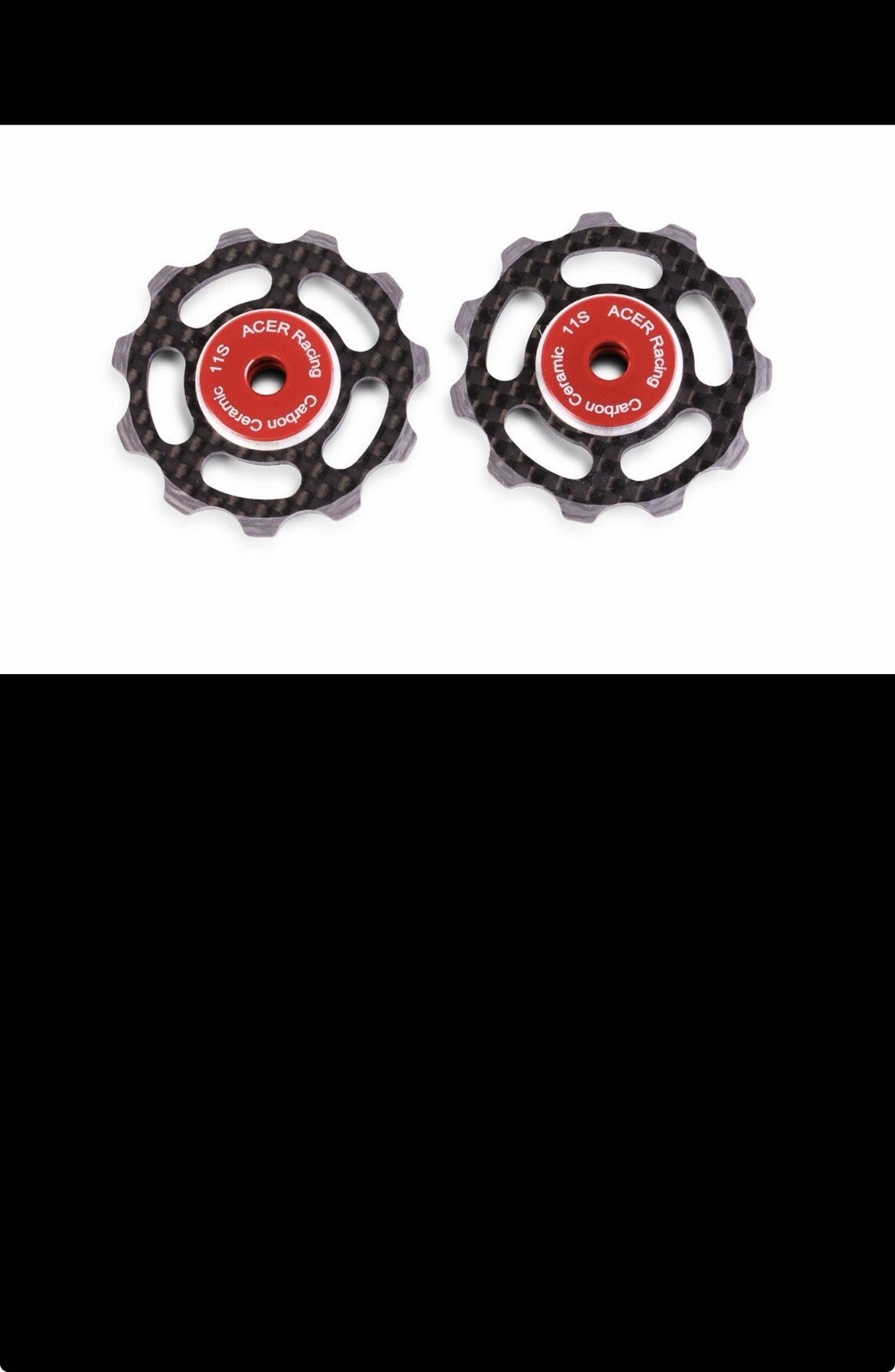 Archer Carbon Fiber Jockey Wheels With Ceramic Nitrade Bearings Shimano 11 Spee