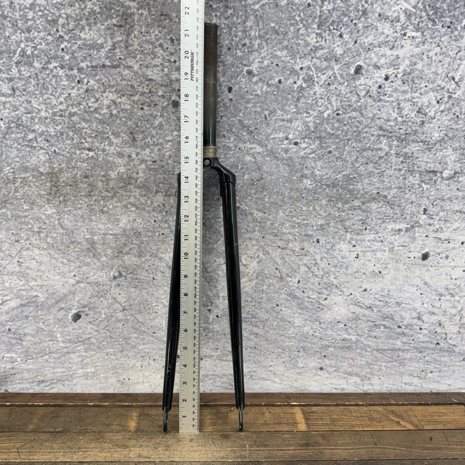 Vintage Campagnolo 700c Road Bike Fork 1 In Threaded Green Steel 6.5