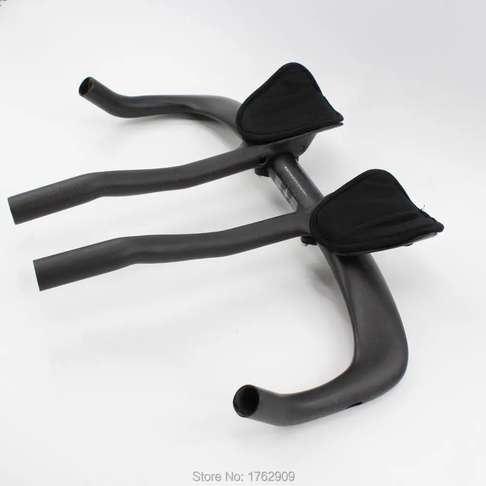 Road Bicycle Triathlon Matte Full Carbon Fibre Extended Rest Handlebar