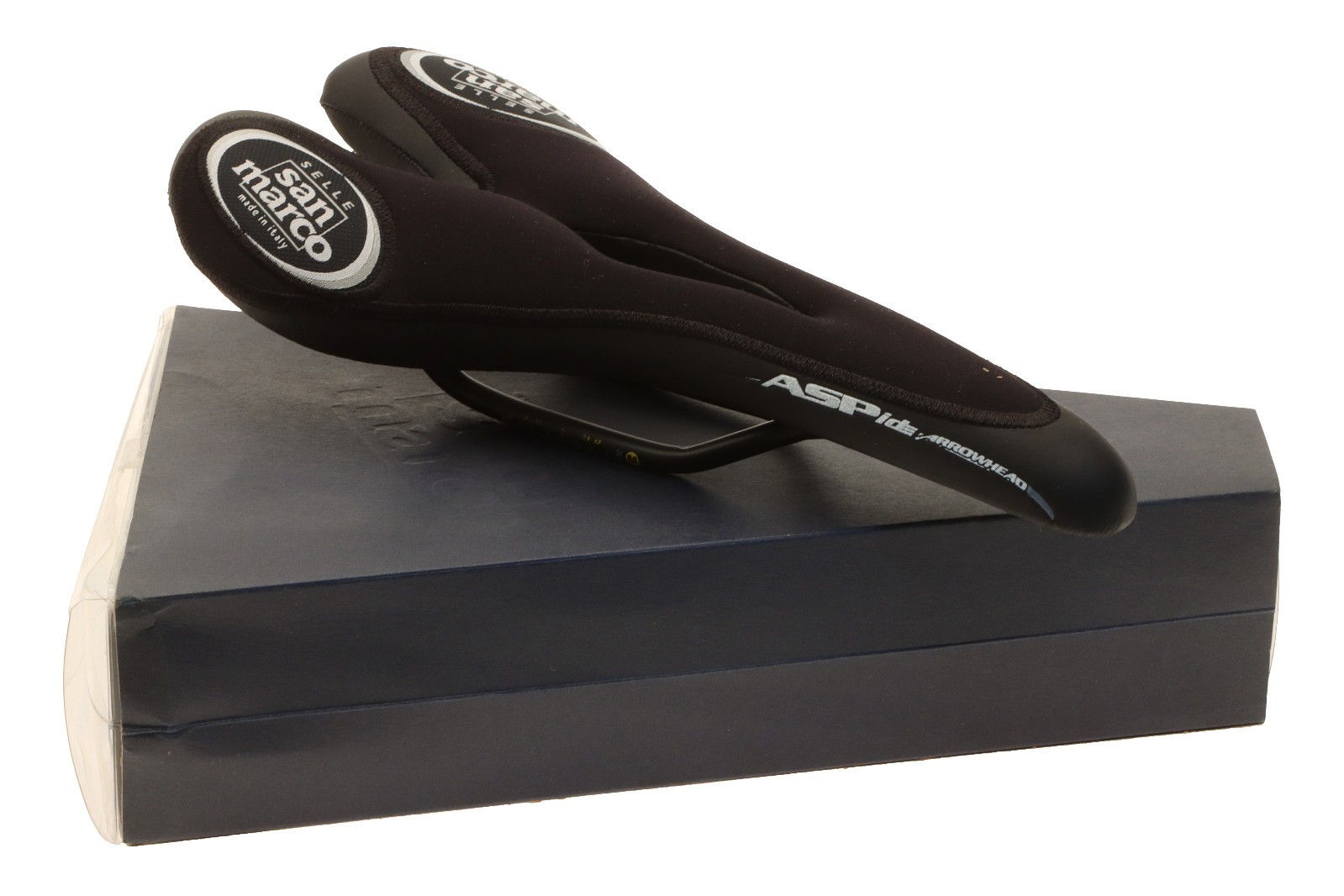 Selle San Marco Aspide Arrowhead Gel Saddle Chromoly Rails Black NIB NOS NEW