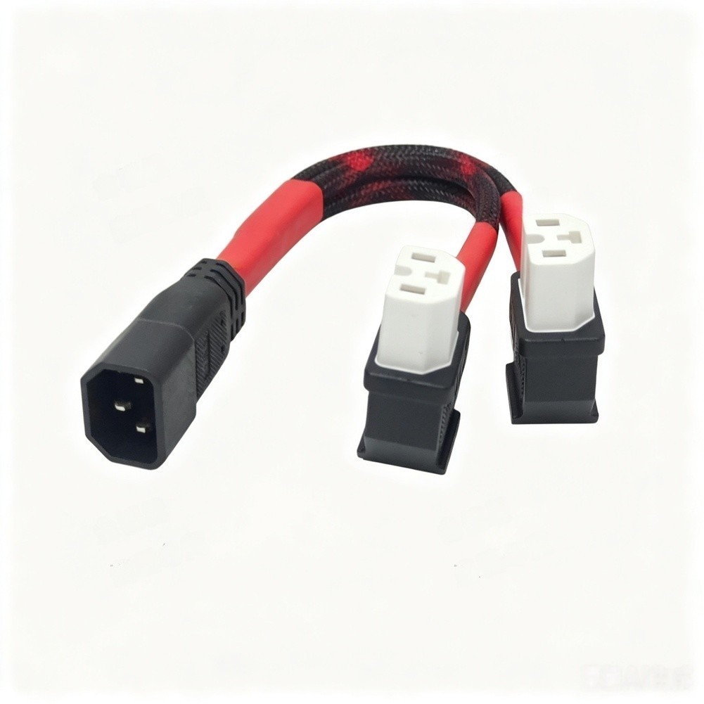 2 Way Power Splitter Cable 90 Deg Elbow Tinned Copper Conductors E-Bike