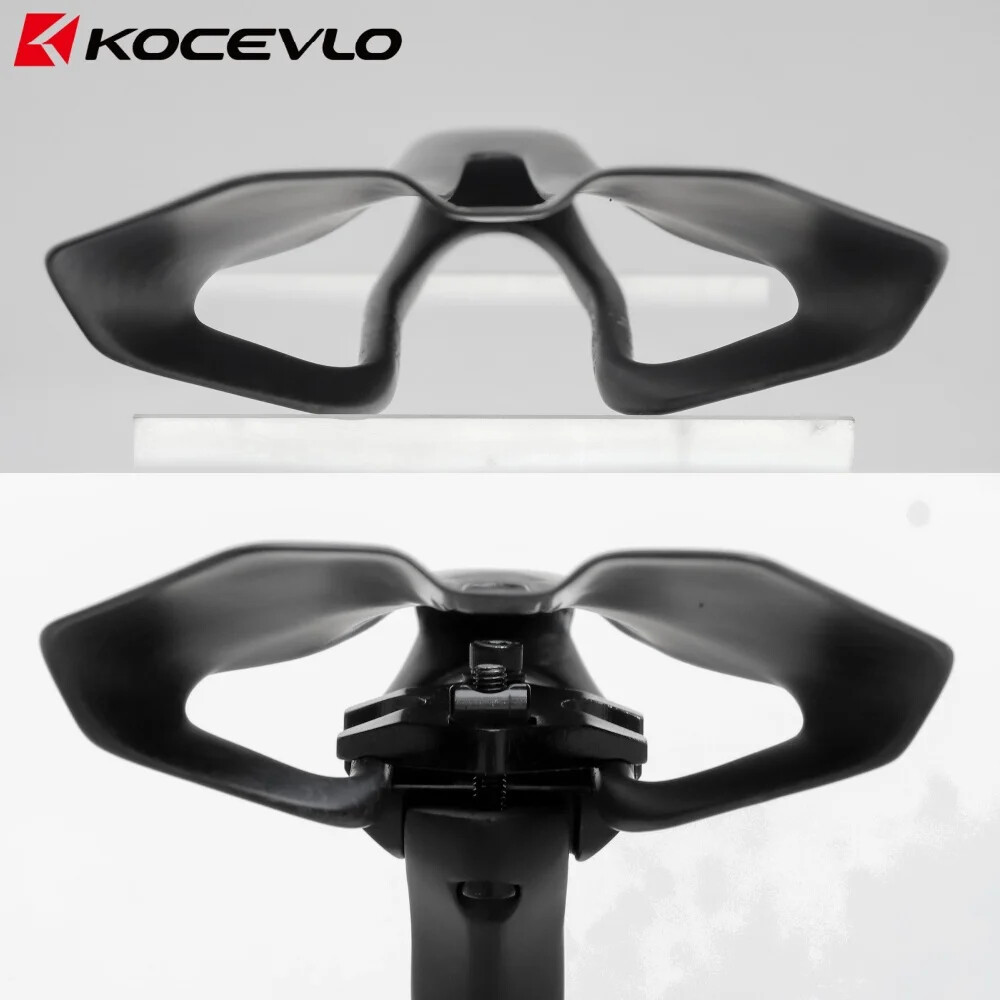KOCEVLO Carbon Fiber Road Bike Saddle Ultralight 90g Integrated Seat Cushion