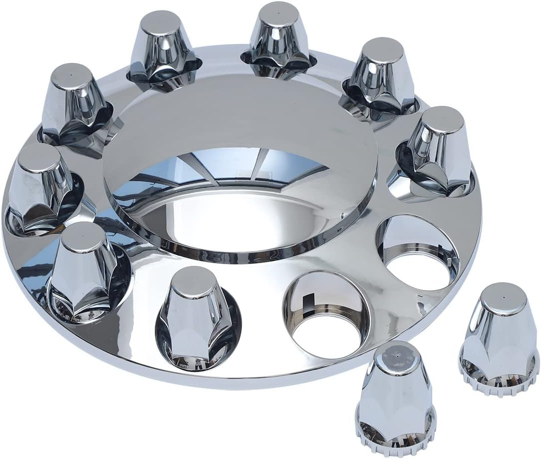 Plastic ABS Chrome Plated Front Axle Cover Kits Hub Caps for Semi Trucks with Th