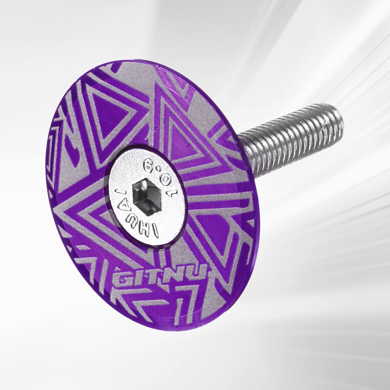 1Pcs 1-1/4 Headset Stem Top Cap Bicycle Stem Top Cap Cover with Bolt Purple