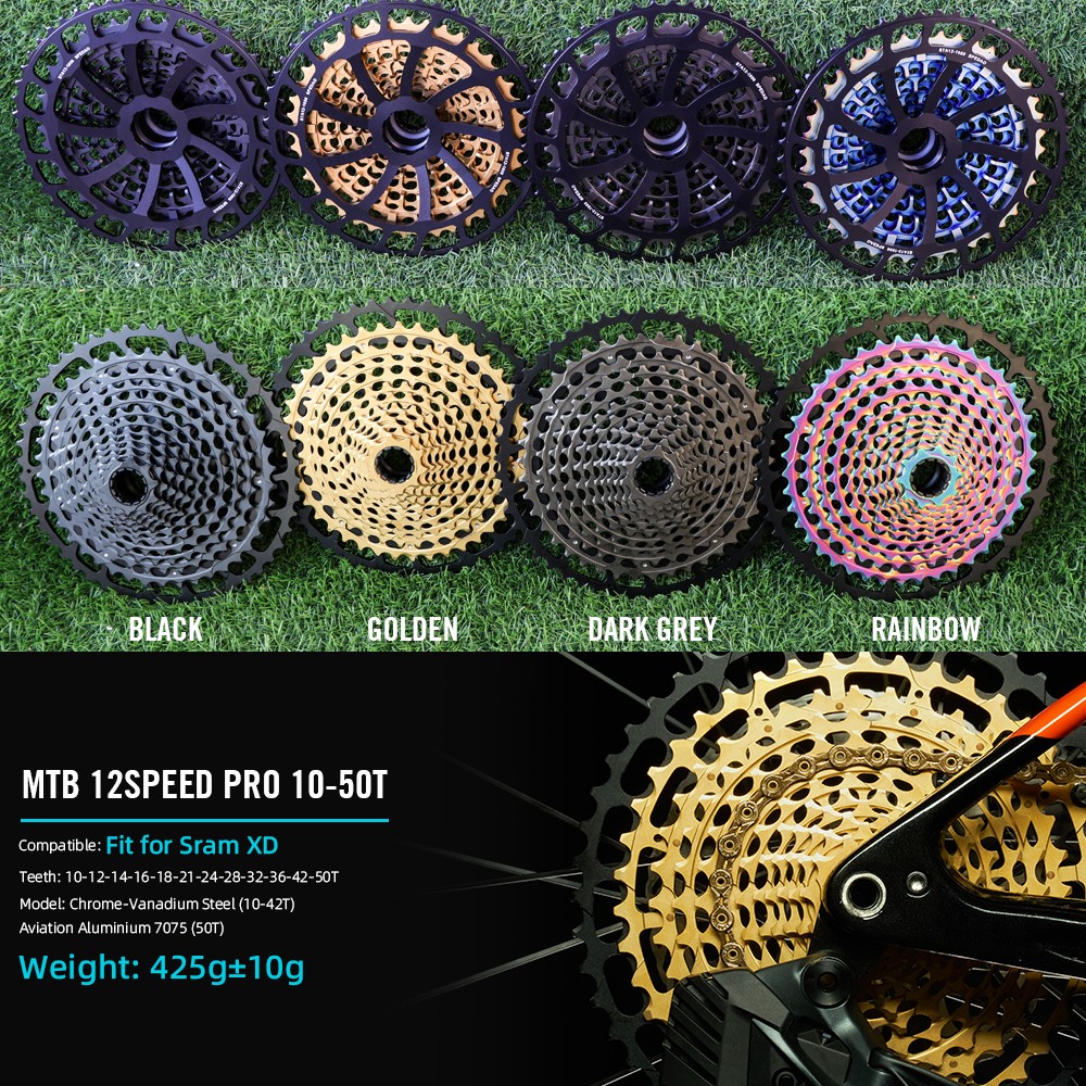 SPEDAO 12S MTB Cassette 10-52T 10-50T 11-50T XD HG Freewheel Lightweight CNC