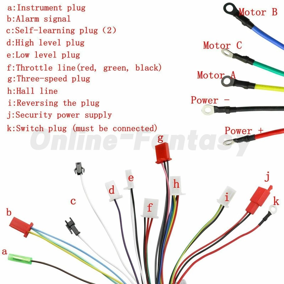 US E-bike Multiple Voltage/Power Selection Brushless DC Motor Speed Controller