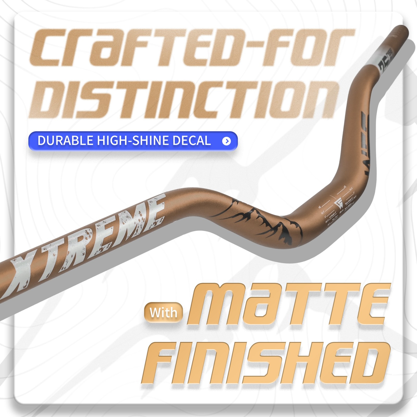 WFS Xtreme 31.8 x 800mm Handlebar 75mm Rise, Cashmoney