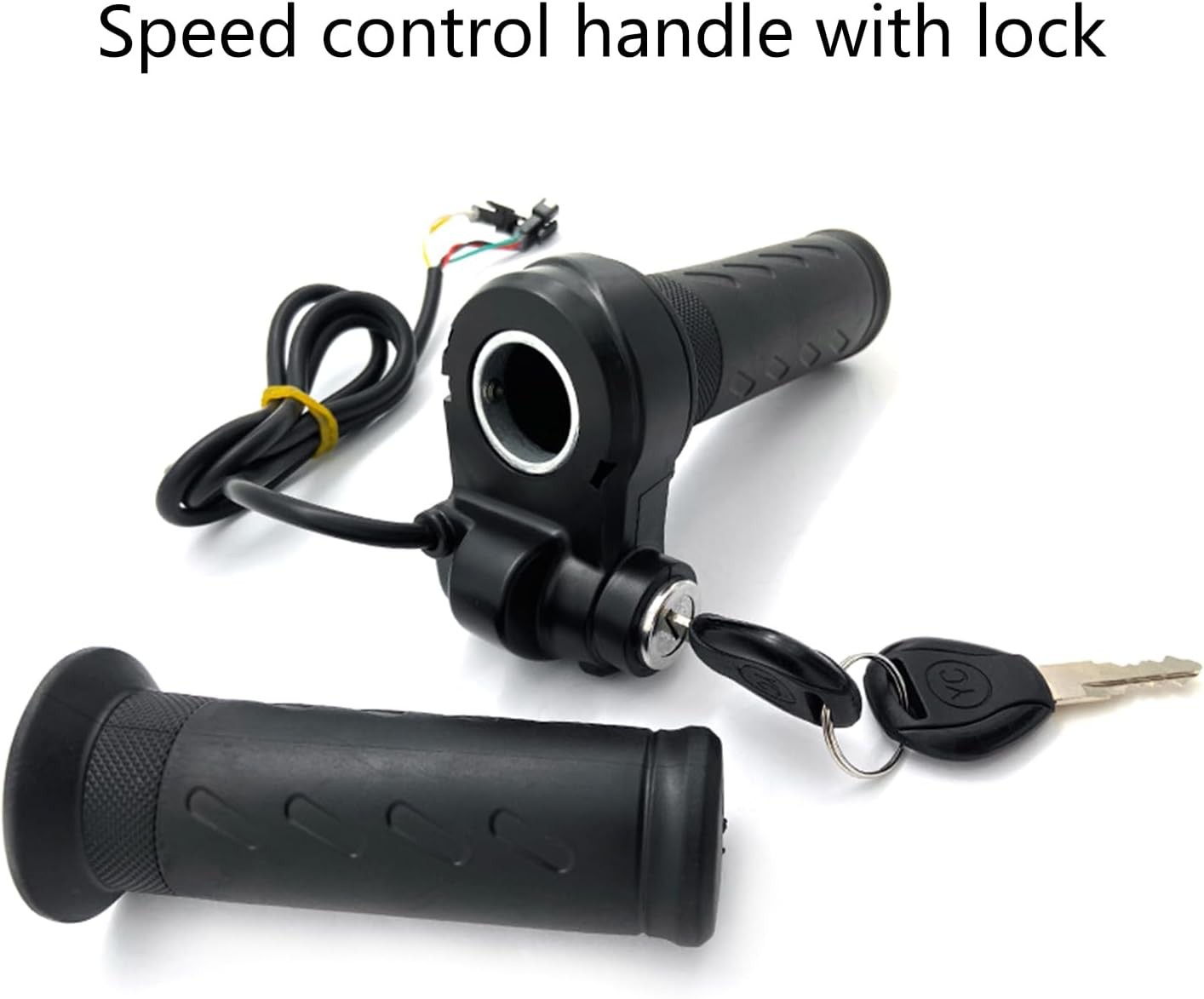 Ebike Full Twist Throttle Grip with 2 Keys Compatible Fit for Ridstar Q20 E-Bike
