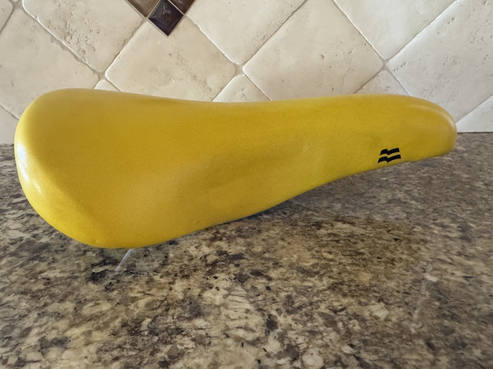 Specialized Vintage Saddle Seat. Italy. Flag Logo. 1980’s. Yellow. Bicycle.