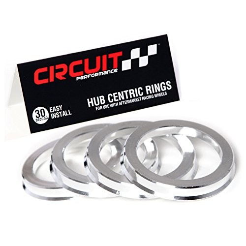 73.1mm OD to 56.1mm ID Silver Aluminum Hub Centric Rings
