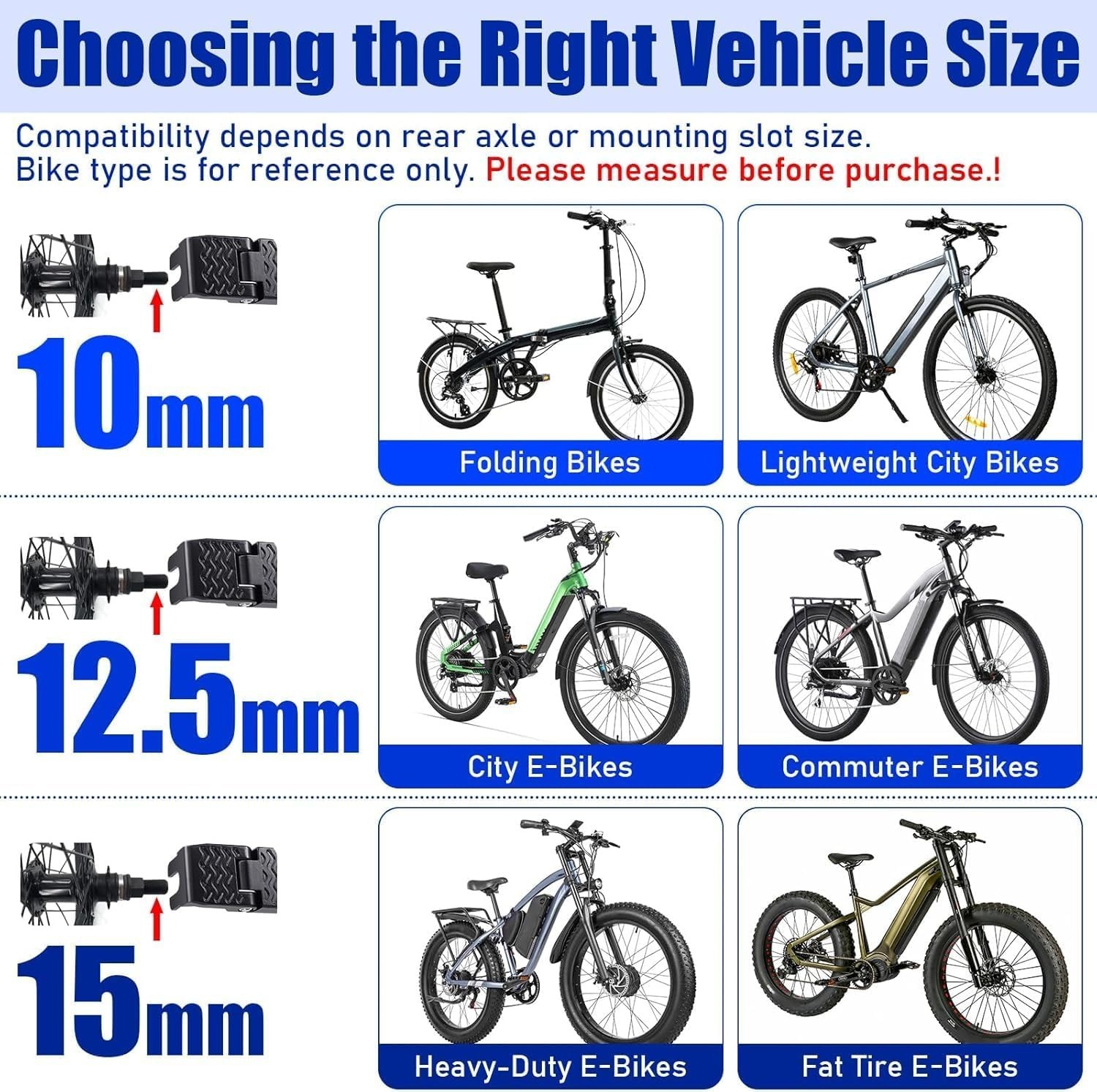 Bike Rear Pedals Aluminium Foldable Non-Slip Foot Pegs for E-Bike Mountain Bike
