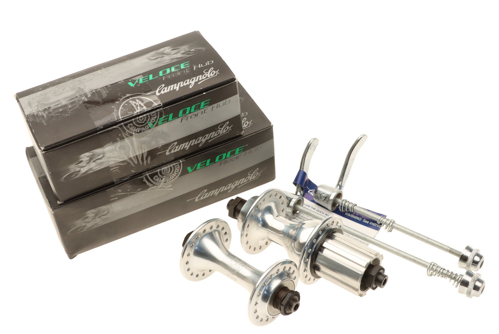 Campagnolo Veloce 36h Hubset 9/10 Speed Freehub Silver NOS NEW