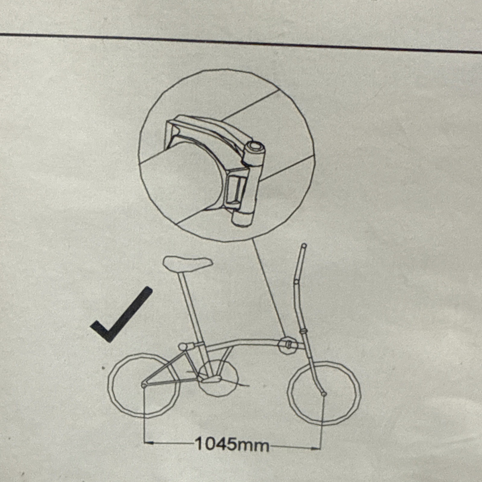 Brompton Front Brake Cable For Long Wheel Base with M Bar