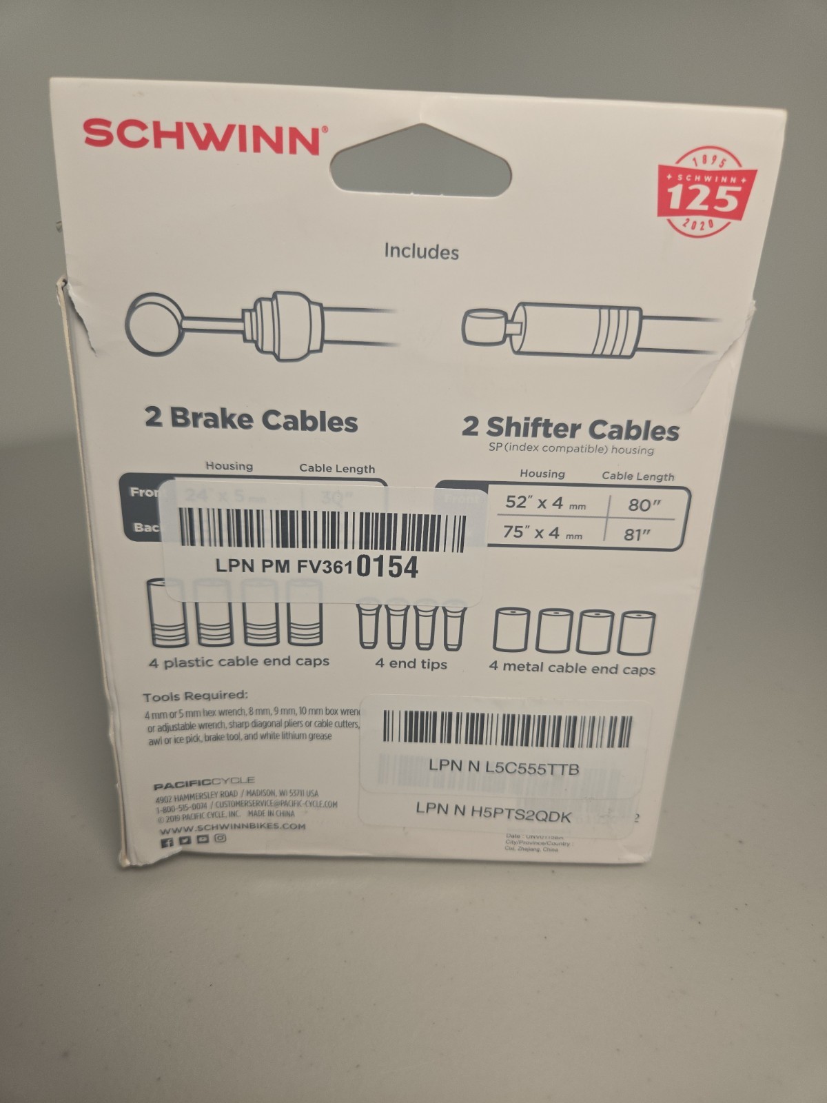 SCHWINN 2 BRAKE CABLE & SHIFTER SET BLACK 30″ and 80″