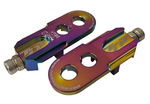 BMX – TNT BICYCLES CHAIN TENSIONERS – OIL SLICK (B-STOCK – DISCOUNTED)