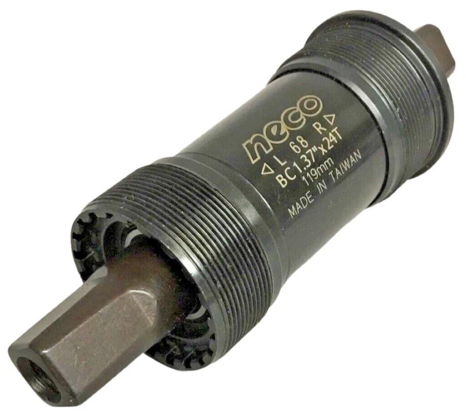 NECO Square Taper Sealed Cartridge Bottom Bracket Black 68×119mm BSA