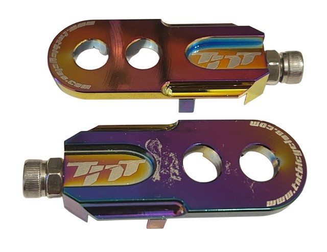 BMX – TNT BICYCLES CHAIN TENSIONERS – OIL SLICK (B-STOCK – DISCOUNTED)