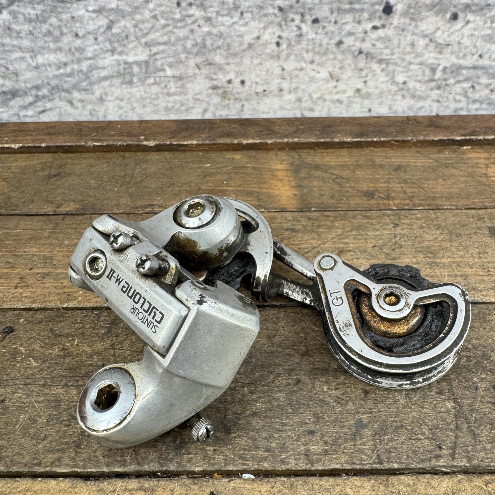 Vintage SunTour Cyclone M-II GT Rear Derailleur Long Cage Bolt-On M2 80s Japan