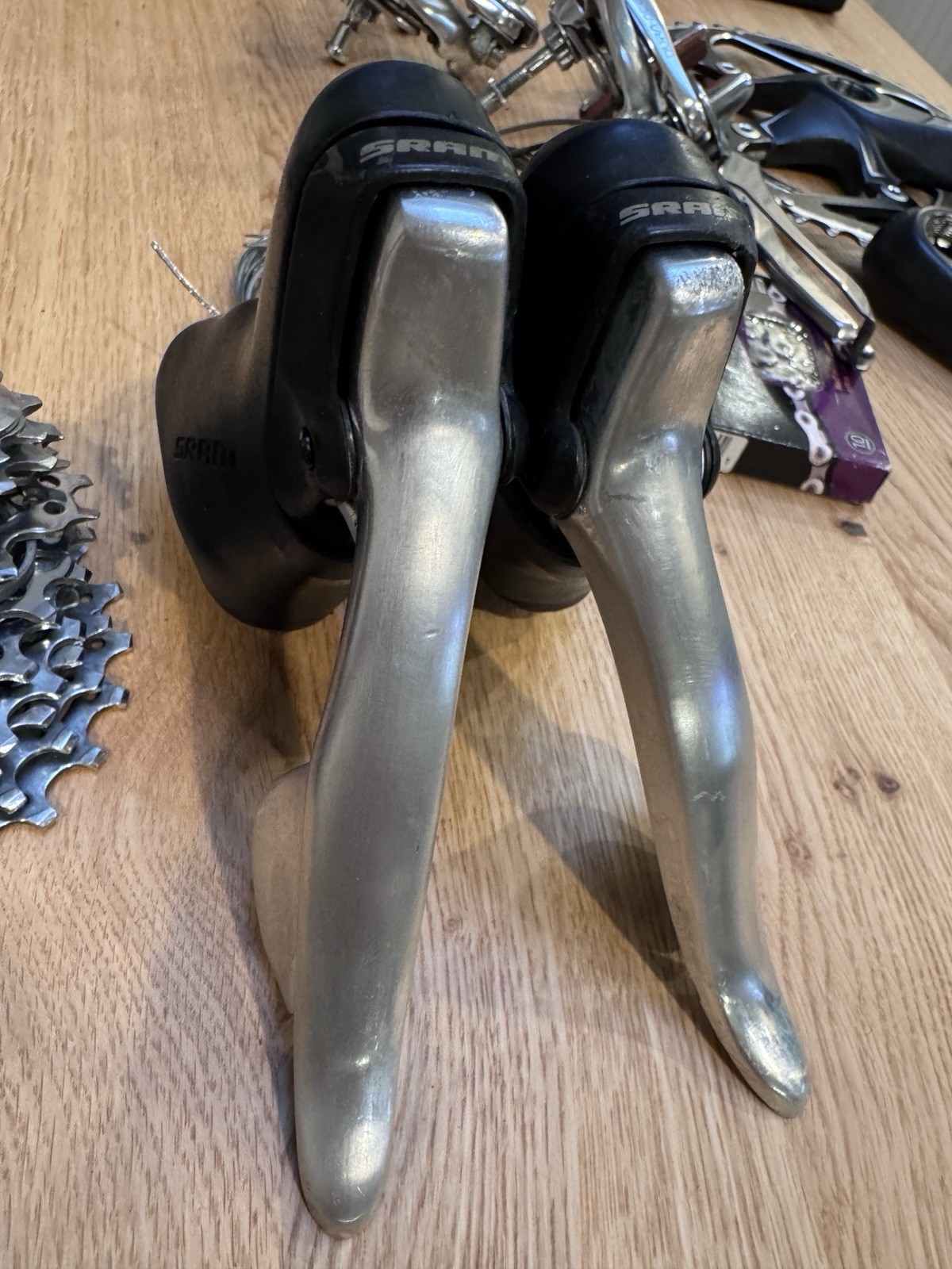 Sram Rival 10 speed Groupset With Carbon Cranks And Dura Ace Brakes