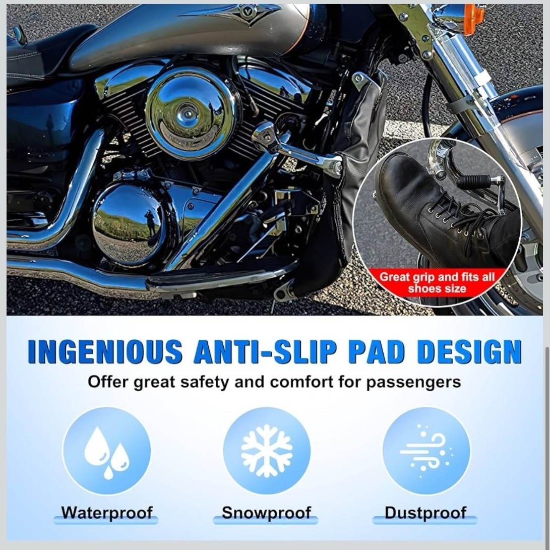 1-1/4″ 1.25″ Motorcycle Highway Crash Bar Foot Pegs Fit For Harley Touring