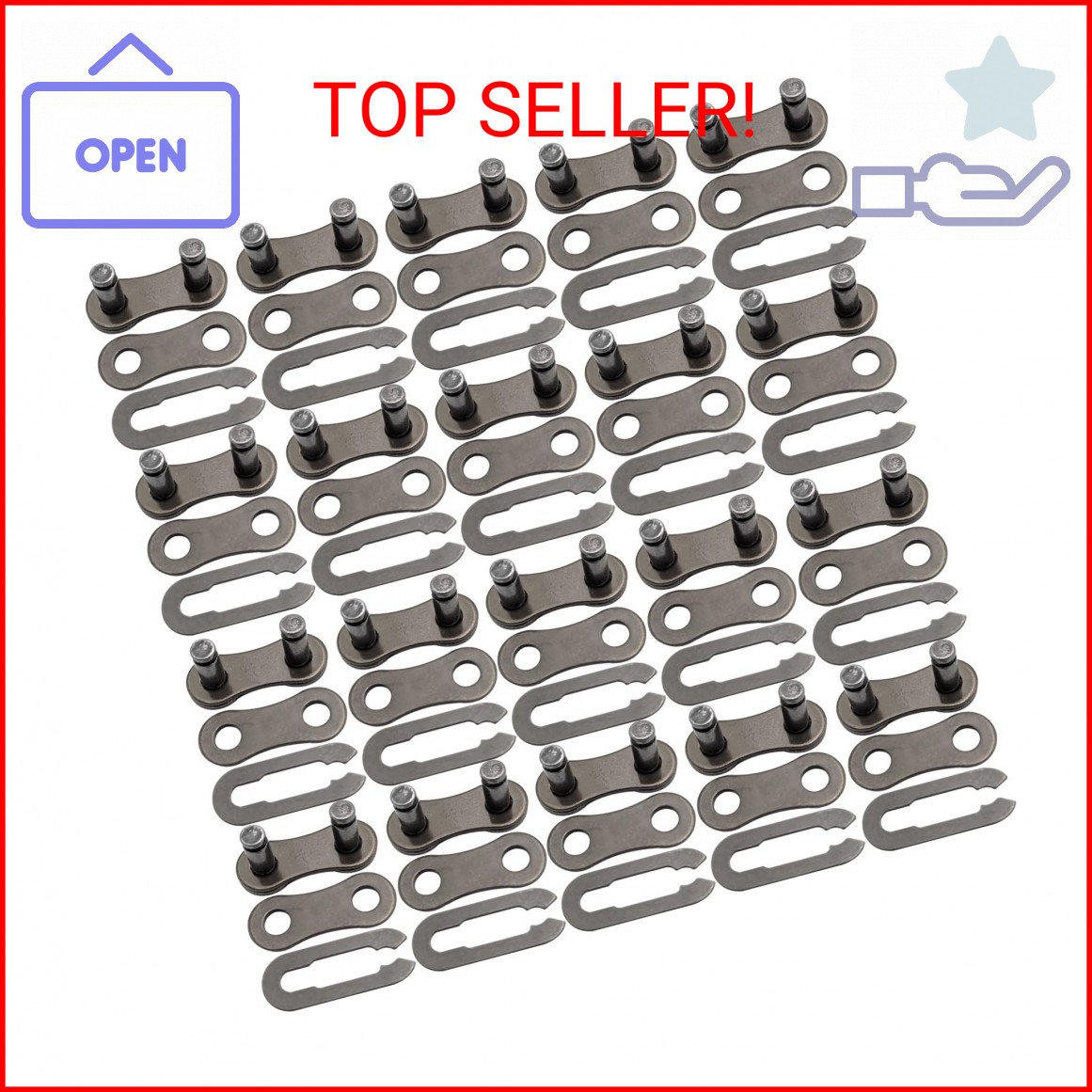 AYWFEY 20 Pairs Bike Chain Master Link for 6/7/8/9/10 Speed Chains, Bicycle Bike