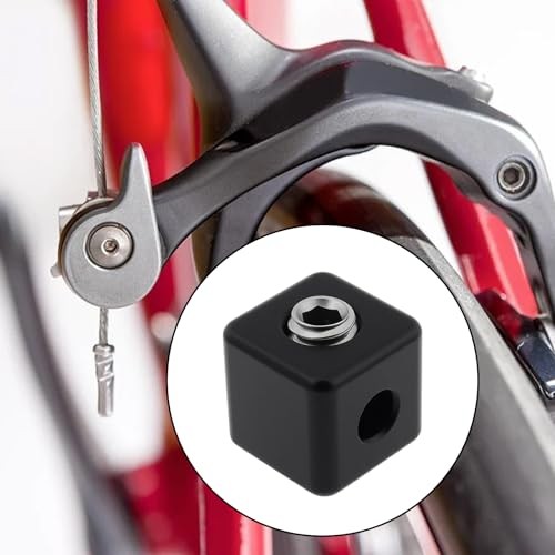 2pcs Square Bike Cable End Caps Aluminum Alloy with Screws and Hexagonal Black