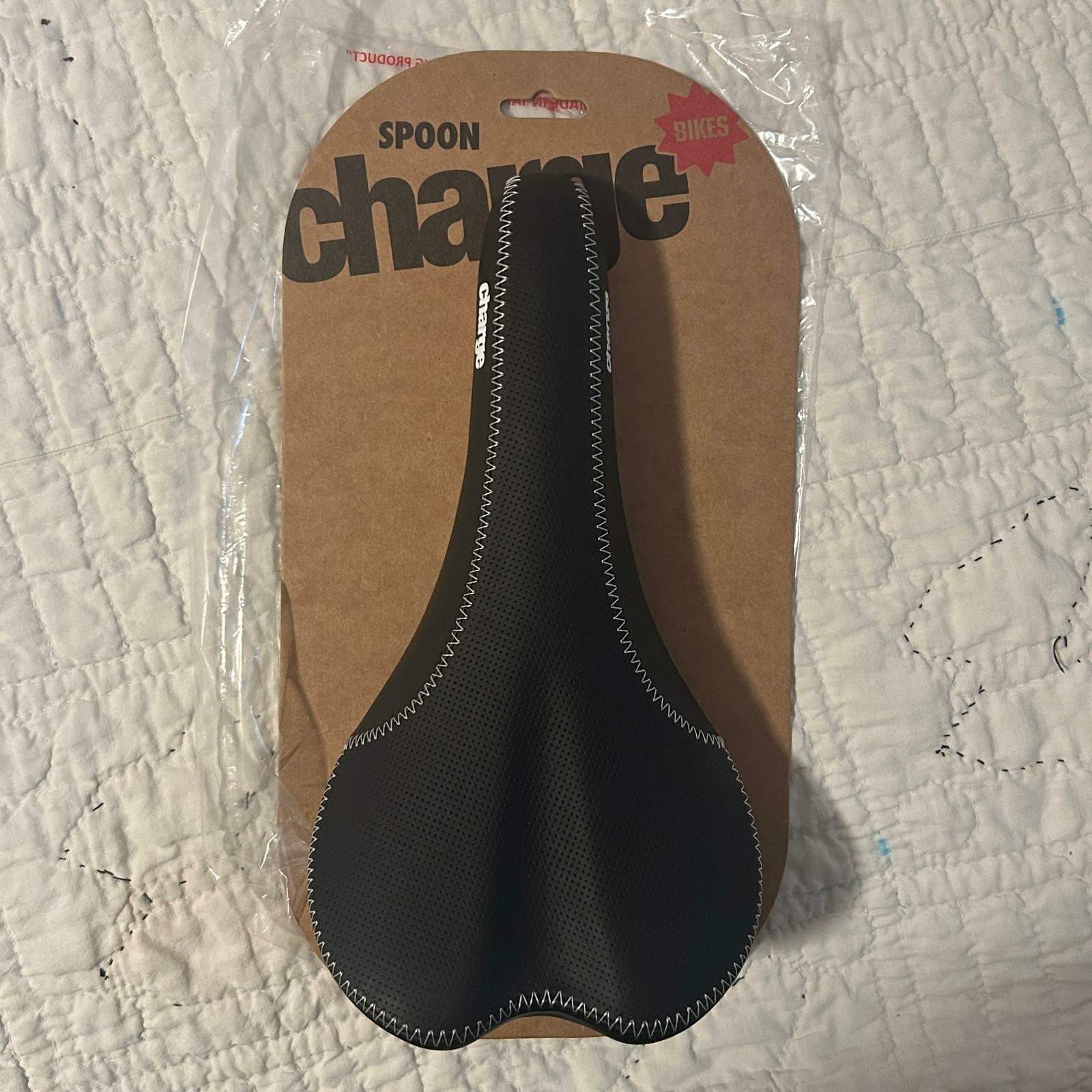 Charge Spoon Bike Saddle Black Pressure Relief Lightweight Road MTB