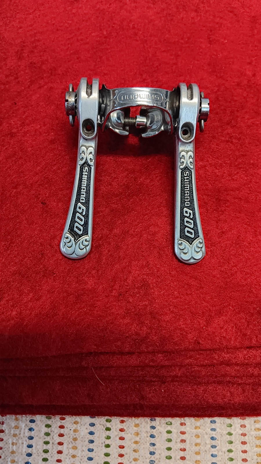 Vintage Shimano 600 Arabesque Downtube Friction Shifter Set Clamp 28.6