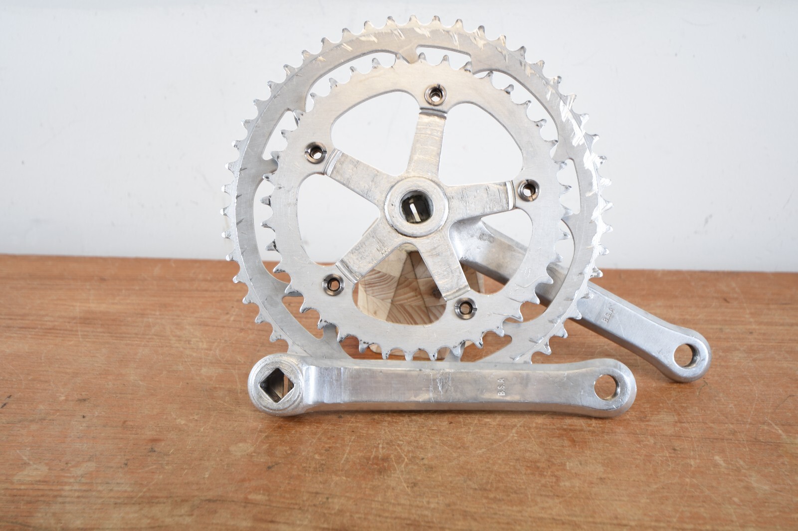 Vintage Nervar Crank Set France Alloy Square Road 9/16 English