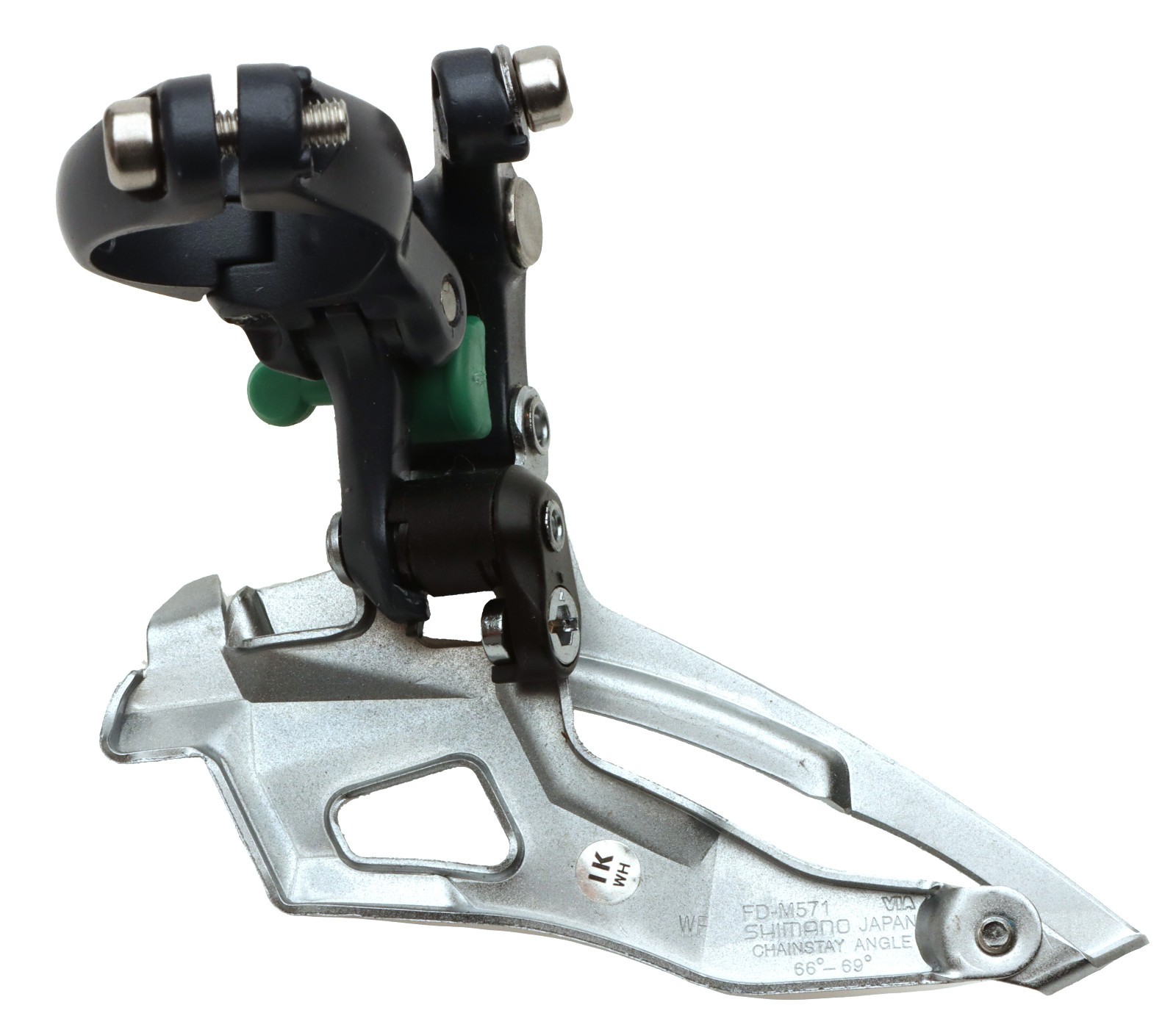 Shimano Deore LX FD-M571 DS6 Front Derailleur 3x9s Clamp 28.6 B.Pull/B.Swing NOS