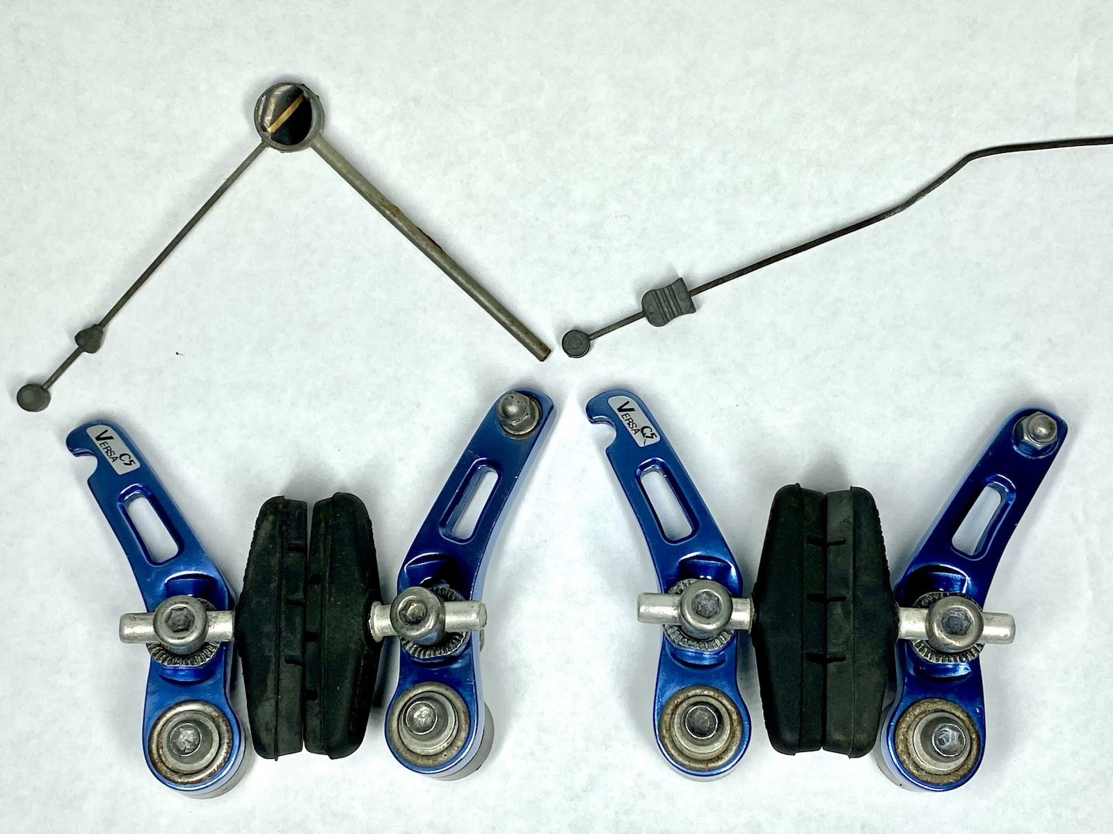 Dia-Compe Versa C5 Cantilever Brake Set Blue Anodized Front Rear Vintage MTB
