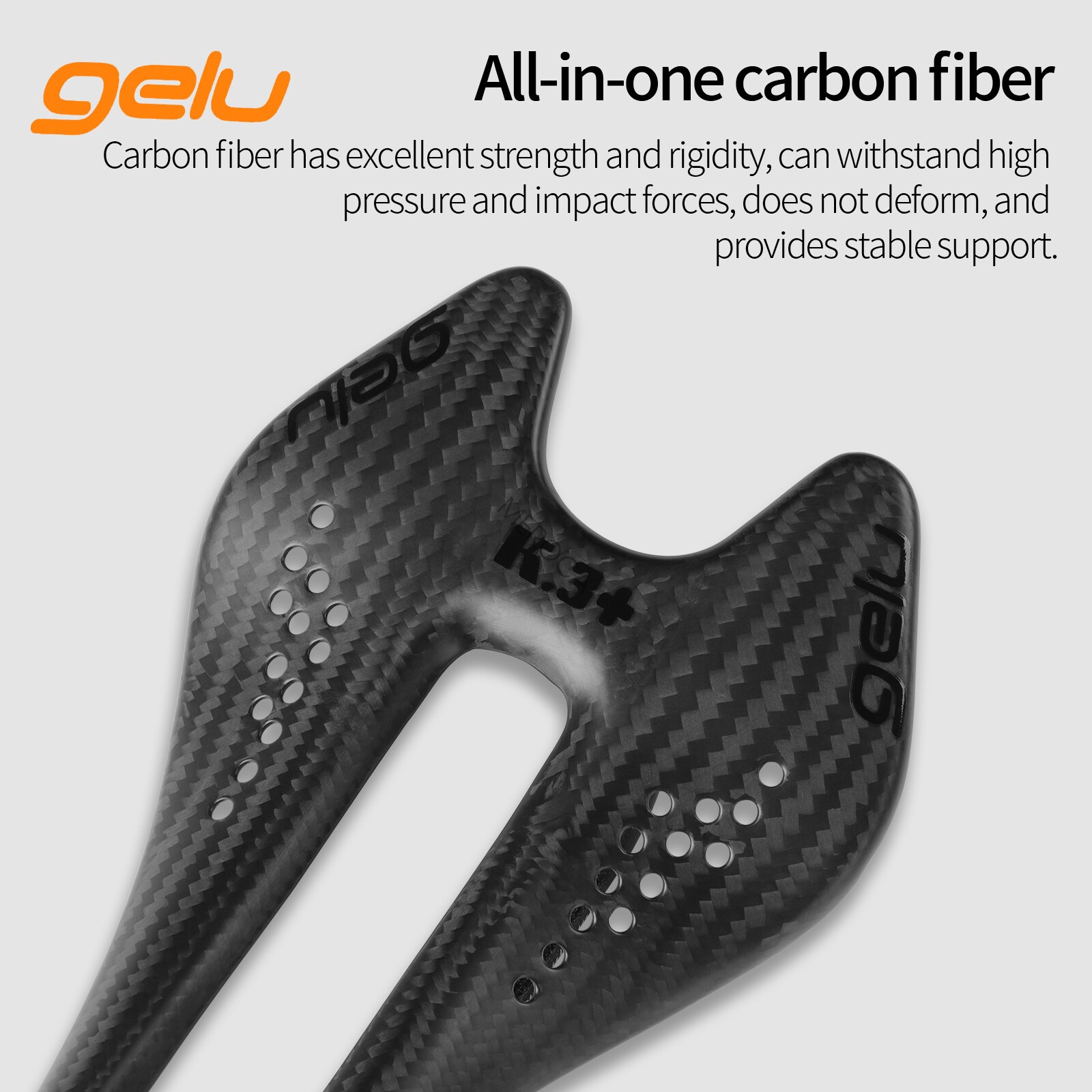 GELU Full Carbon Road Bike Saddle Bicycle Racing Seat Breathable ULTRALIGHT 55G