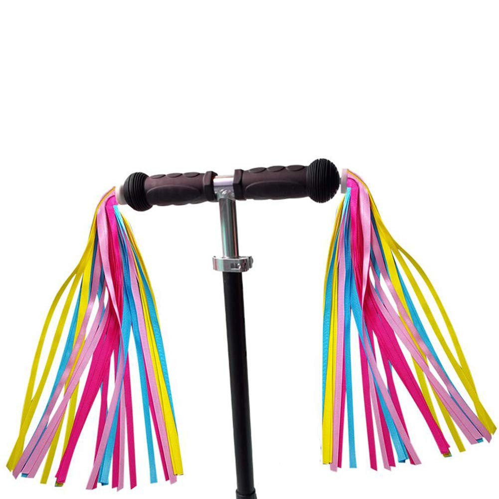 BlingKingdom 1Pair Rainbow Bike Streamers for Girls Boys, 2pcs 10″ Colorful…
