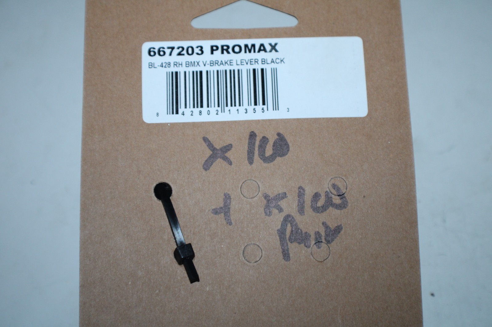 Promax BL-428 Hinged RH Right Hand BMX Brake Lever 22.2mm Black V-Brake Canti/U~