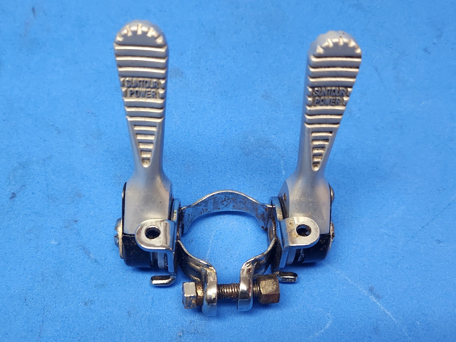 Suntour Power Shifter Ratchet Down Tube Clamp Friction Shifter 5s 6s