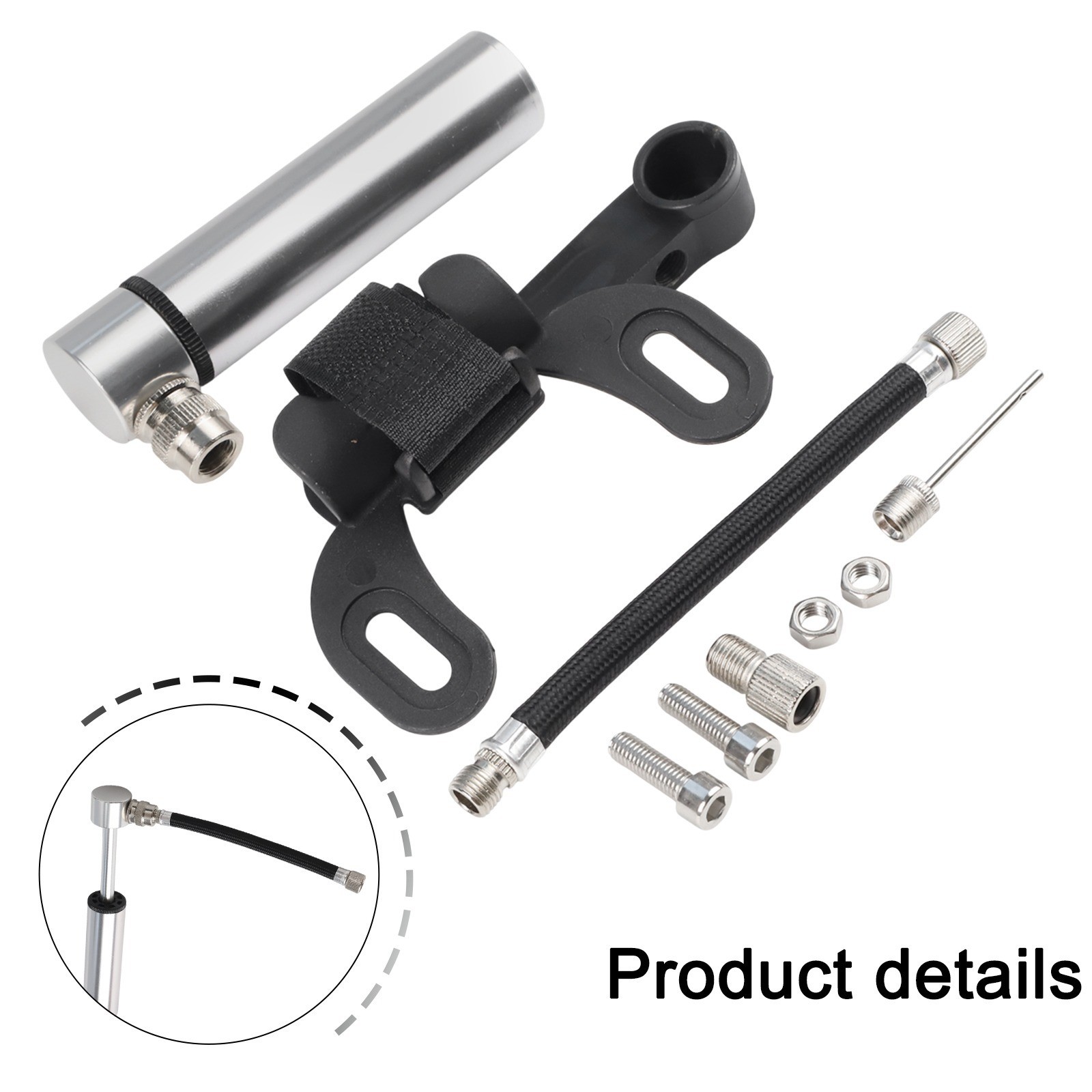 Compact Air Pump with for stand for Bicycles Portable Design for Easy Carrying