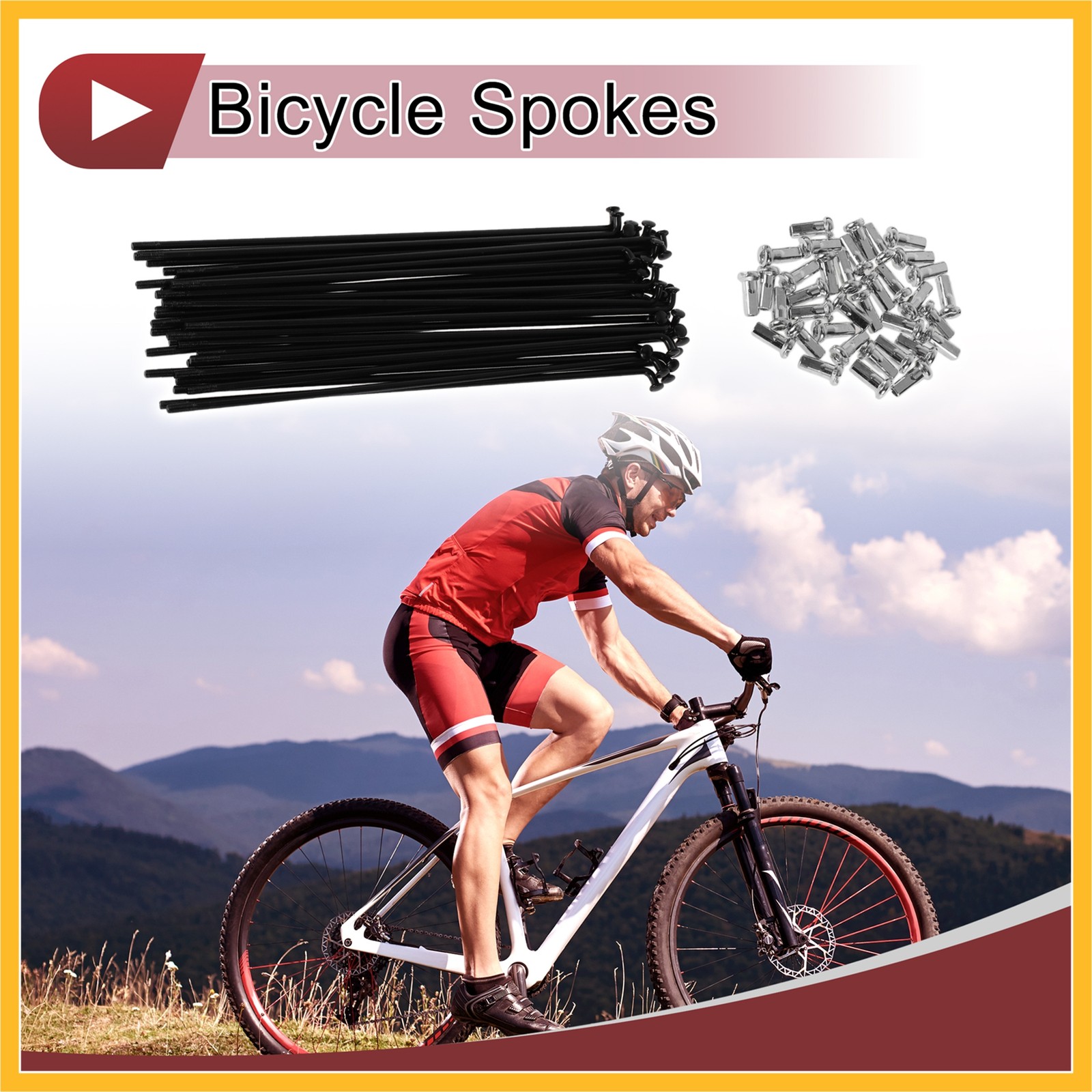 36 Set 12G Bicycle Spokes 159mm Bike Wheel Spokes 45 Steel
