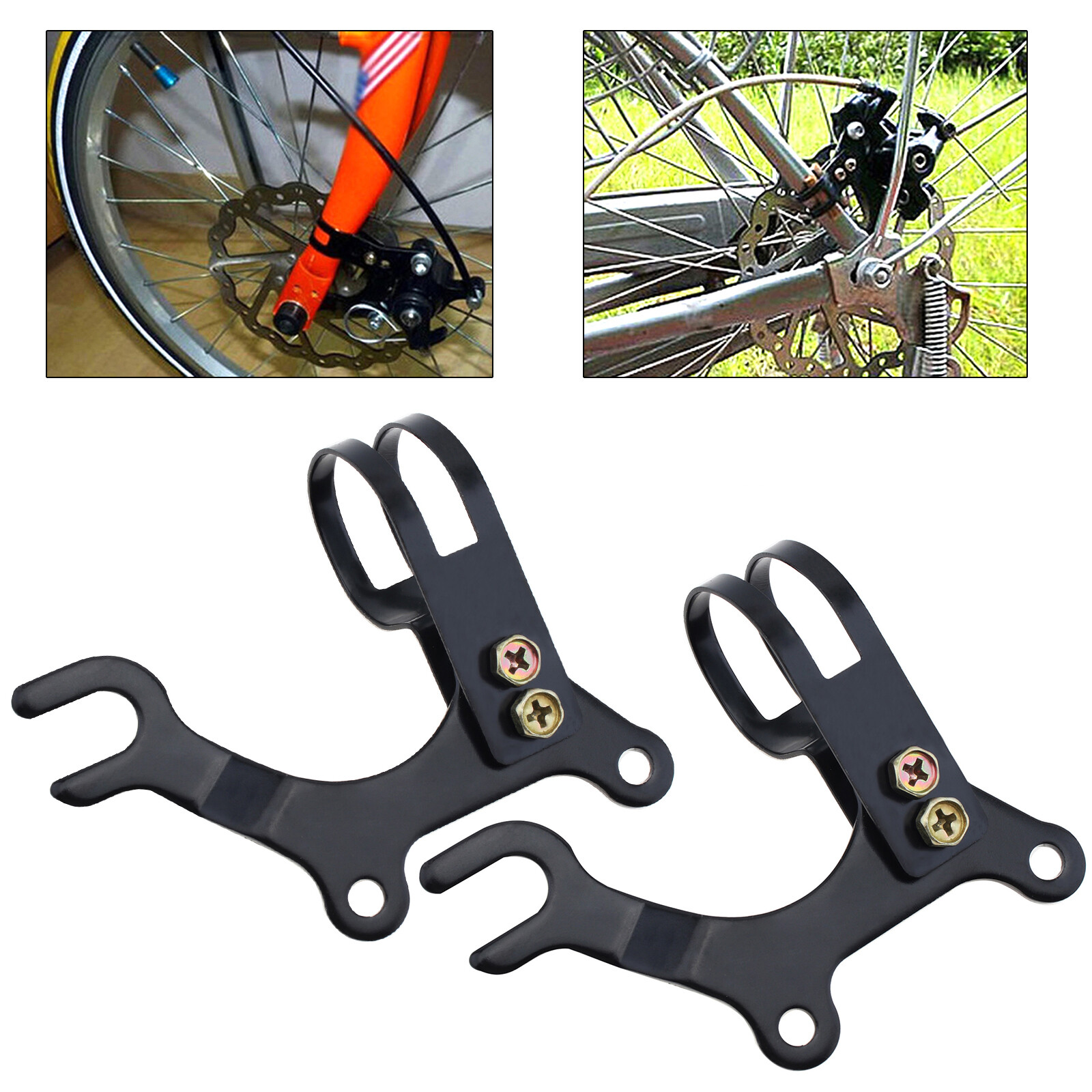 2X Bike Disc Brake Bracket Adapter Mountain Bicycle Frame Conversion Holder Kit