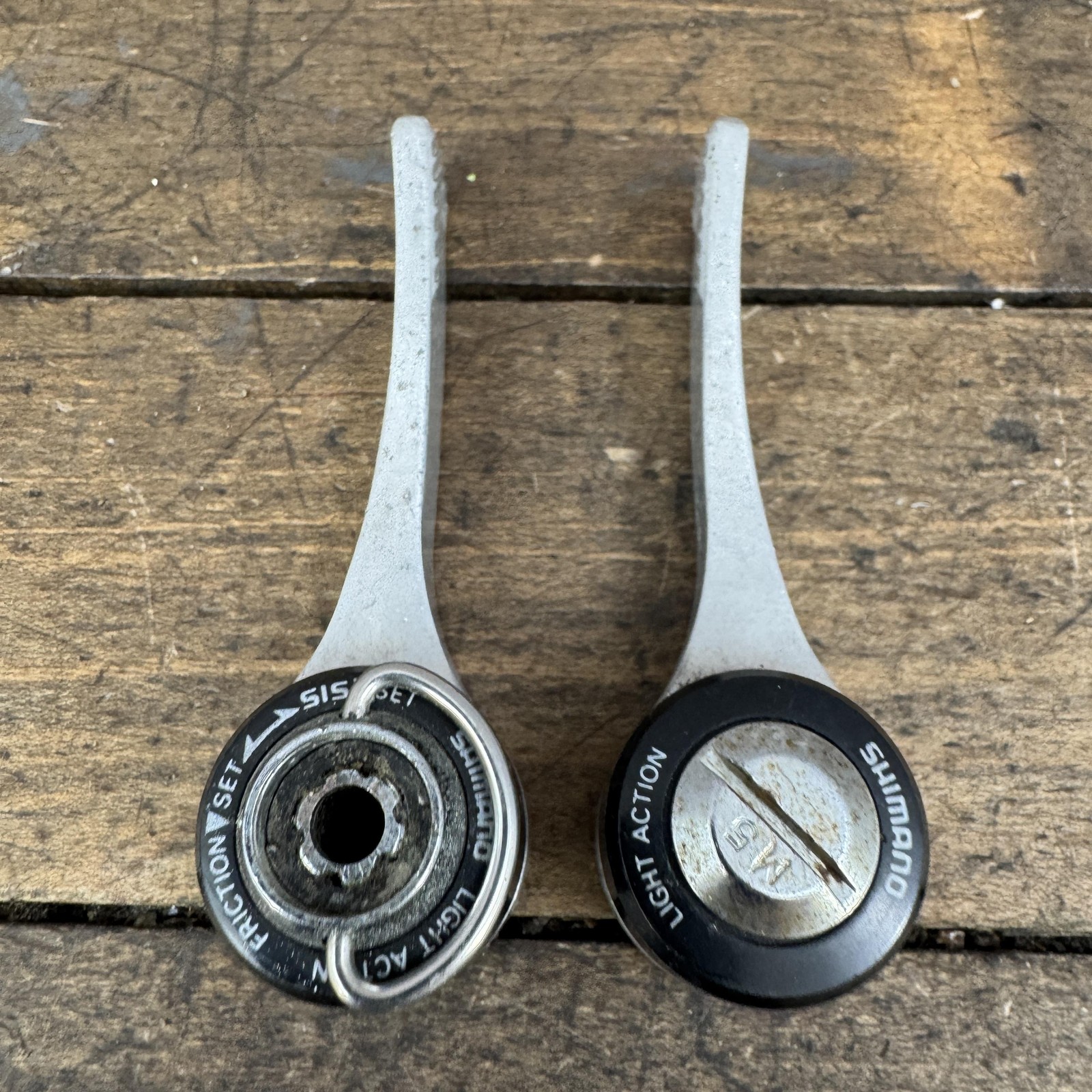 Vintage Shimano SL-S434 6 Speed Downtube Shifter Set Road Bike SIS 6s Silver